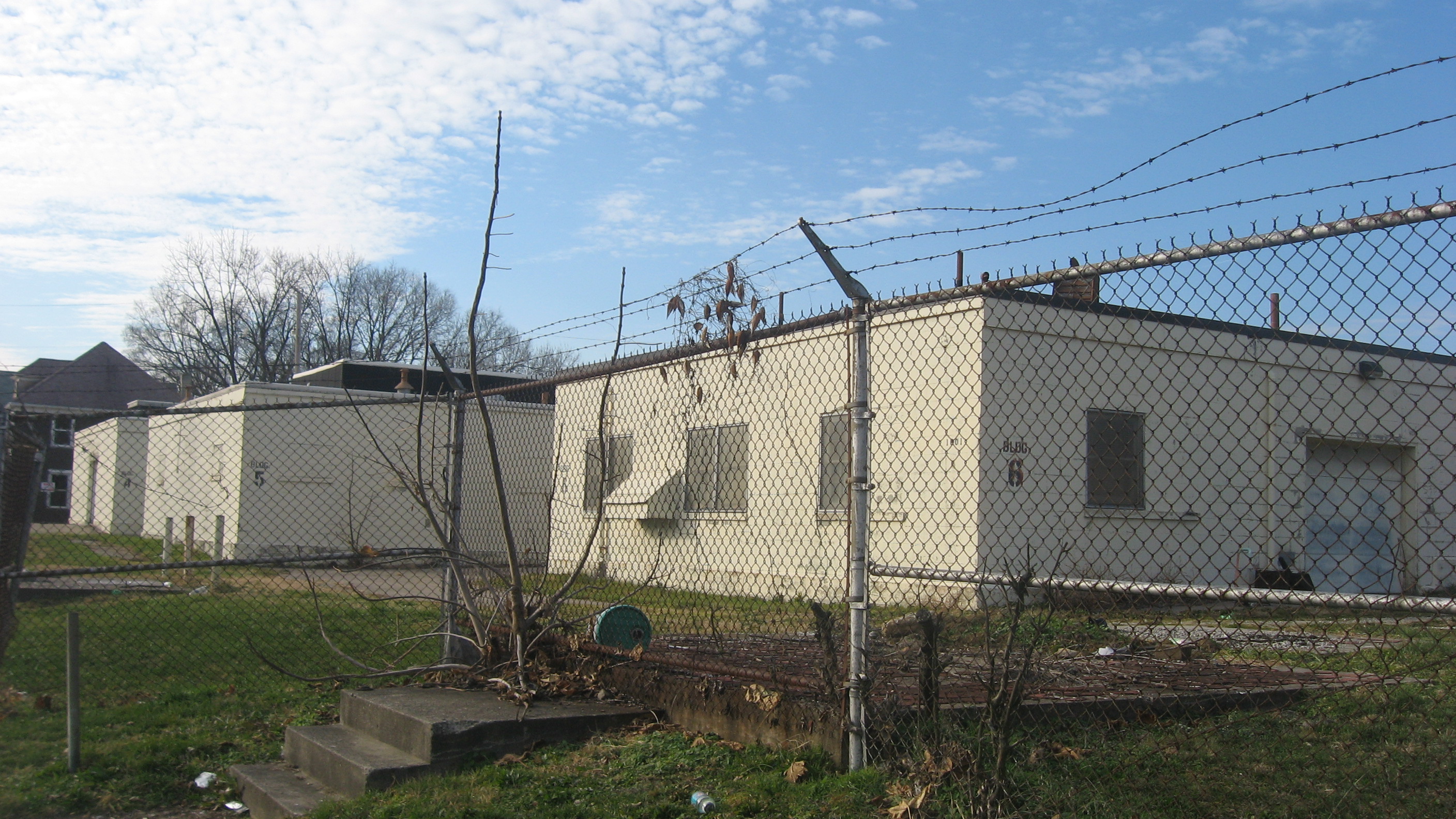 Surviving buildings 4, 5 and 6 at Dayton Project Unit III